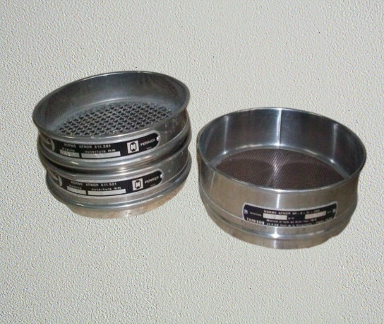 Three Standard Metal Sieves